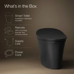 One-piece compact elongated smart toilet, dual-flush