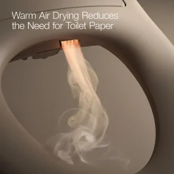One-piece elongated smart toilet, dual-flush