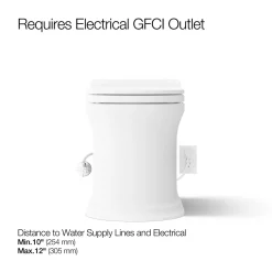 One-piece elongated smart toilet, dual-flush