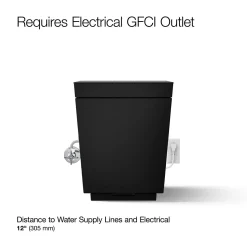 One-piece elongated smart toilet, dual-flush