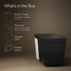 One-piece elongated smart toilet, dual-flush