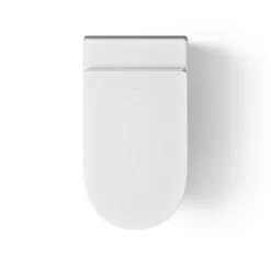 One-piece elongated toilet, dual-flush