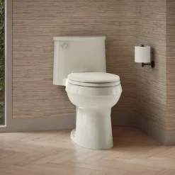 One-piece elongated toilet, 1.28 gpf