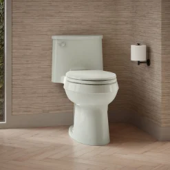One-piece elongated toilet, 1.28 gpf