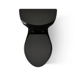 One-piece elongated toilet with concealed trapway, 1.28 gpf
