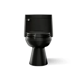 One-piece elongated toilet with concealed trapway, 1.28 gpf