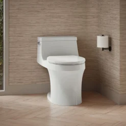 One-piece round-front toilet, 1.28 gpf