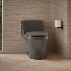 One-piece round-front toilet, 1.28 gpf
