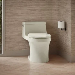 One-piece round-front toilet, 1.28 gpf