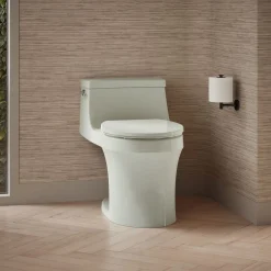 One-piece round-front toilet, 1.28 gpf