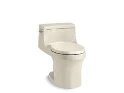 One-piece round-front toilet, 1.28 gpf