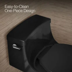 One-piece round-front toilet, 1.28 gpf