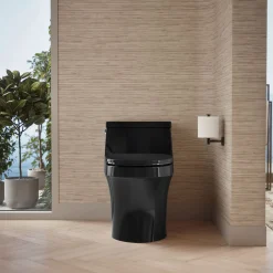 One-piece round-front toilet, 1.28 gpf
