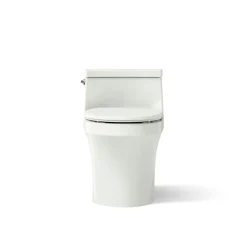 One-piece round-front toilet, 1.28 gpf