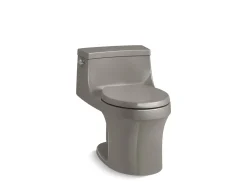 One-piece round-front toilet, 1.28 gpf