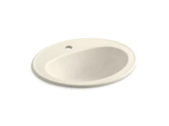 20-1/4" oval drop-in bathroom sink