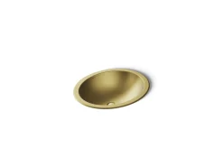 20" oval drop-in/undermount bathroom sink, no overflow