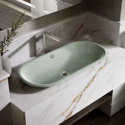 33" oval drop-in / undermount / vessel bathroom sink