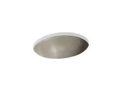 19-1/4" oval undermount bathroom sink, no overflow