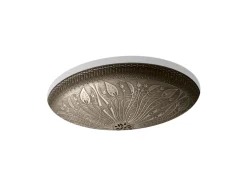 17-1/2" oval undermount bathroom sink, no overflow