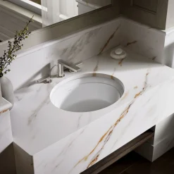 21-1/4" oval undermount bathroom sink