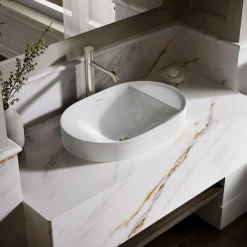 22-3/4" oval vessel bathroom sink