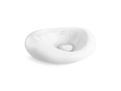 21-1/2" oval vessel bathroom sink, no overflow