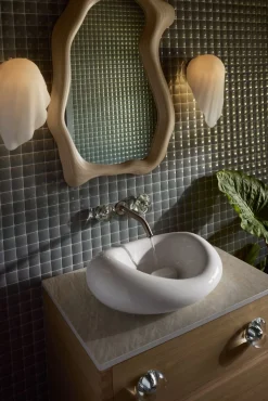21-1/2" oval vessel bathroom sink, no overflow