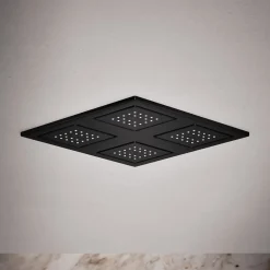 Overhead shower panel with four 22-nozzle sprayheads