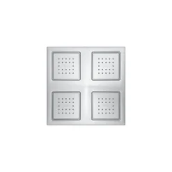 Overhead shower panel with four 22-nozzle sprayheads
