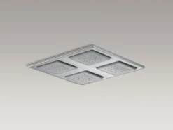 Overhead shower panel with four 22-nozzle sprayheads