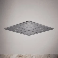 Overhead shower panel with four 22-nozzle sprayheads