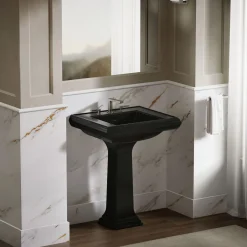 Pedestal/console table bathroom sink basin with 8