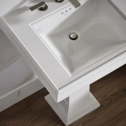 Pedestal/console table bathroom sink basin with 8