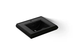 Pedestal/console table bathroom sink basin with single faucet-hole drilling