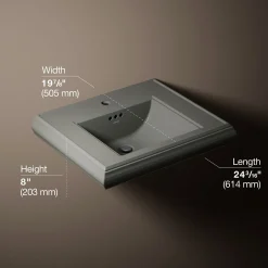 Pedestal/console table bathroom sink basin with single faucet-hole drilling