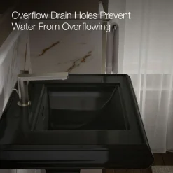 Pedestal/console table bathroom sink basin with single faucet-hole drilling