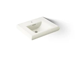 Pedestal/console table bathroom sink basin with single faucet-hole drilling