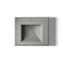 Pedestal/console table bathroom sink basin with single faucet-hole drilling