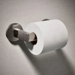 Pivoting toilet paper holder