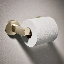 Pivoting toilet paper holder