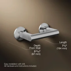 Pivoting toilet paper holder