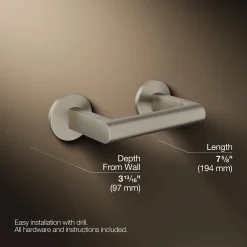 Pivoting toilet paper holder