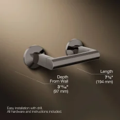 Pivoting toilet paper holder