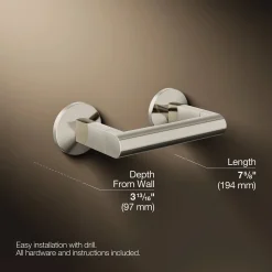 Pivoting toilet paper holder