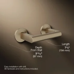 Pivoting toilet paper holder