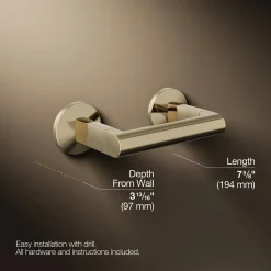Pivoting toilet paper holder