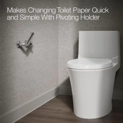 Pivoting toilet paper holder