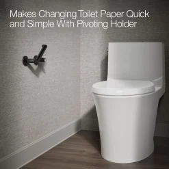 Pivoting toilet paper holder