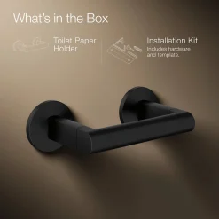 Pivoting toilet paper holder